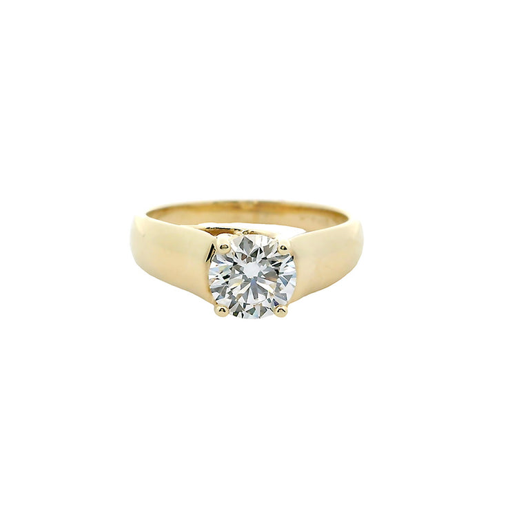 1-ct-wide-band-yellow-gold-round-lab-grown-soliatire-diamond-engagement-ring-Fame-Diamonds