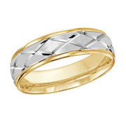 6MM Criss-cross Satin wedding band