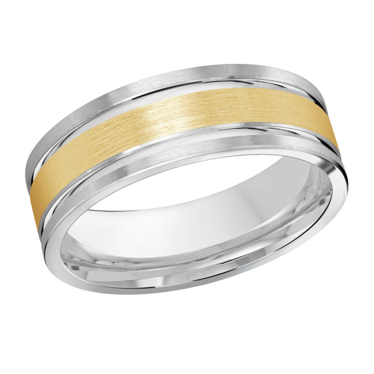 7MM Luxurious 2-Tone Wedding Band