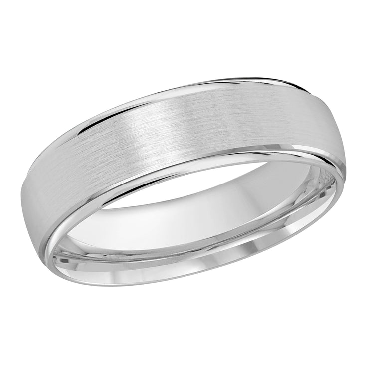 6MM Wide Band Blended With White And Gold Wedding Band