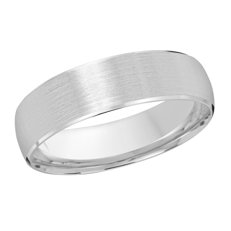 6MM Satin Finish Comfort Fit Wedding Band