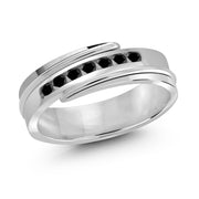 7MM Embedded 7-Stone Wrap Around Wedding Band