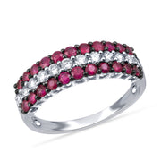 14K 0.34 CT Diamond & RUBY BAND