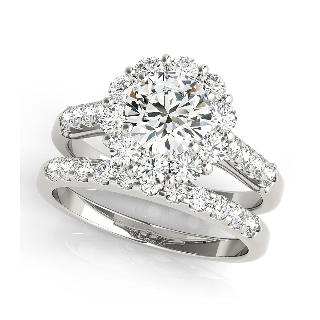 Round Halo Shape Diamond Engagement Ring( 1.52 CTW) | Wholesale Diamonds