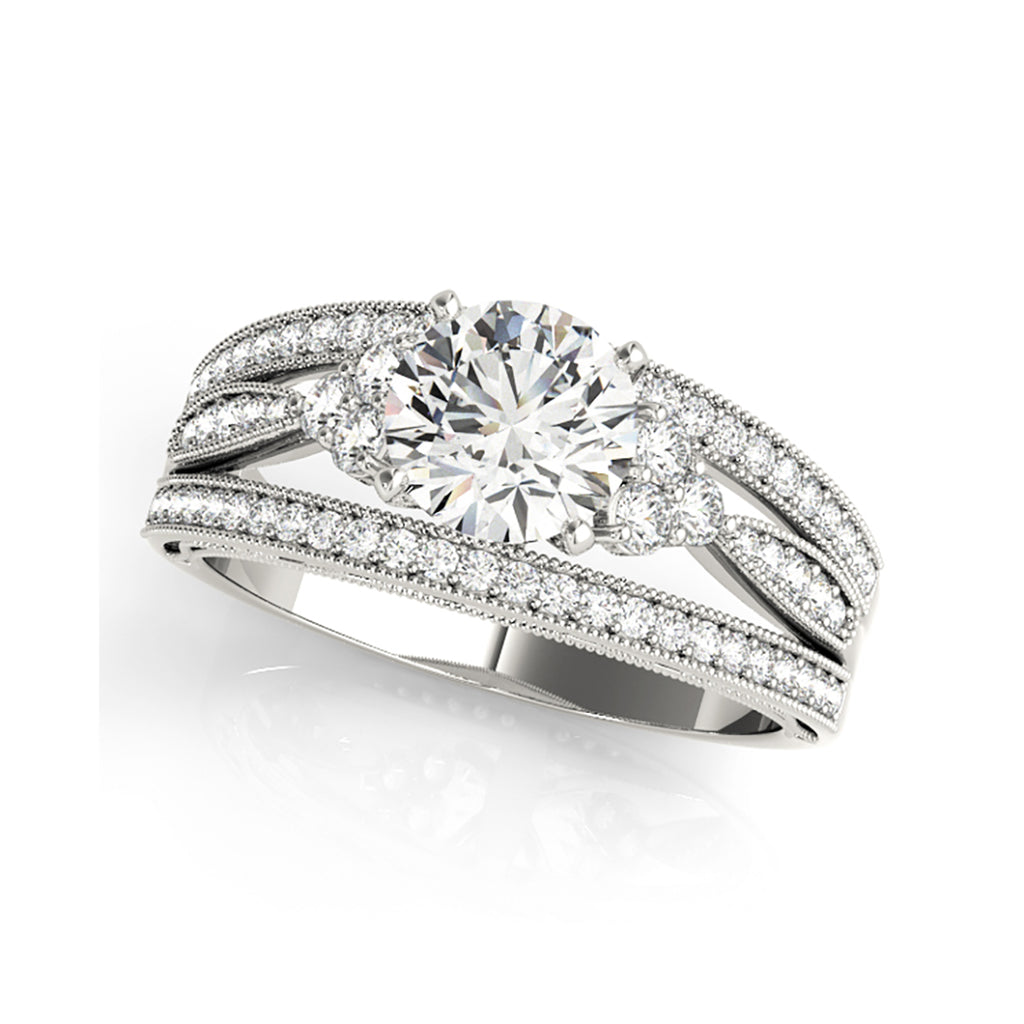 Diamond Engagement Ring, Multi Diamond Ring, Modern Engagement